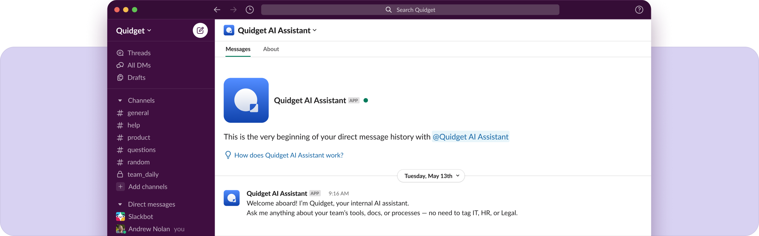 Automate answers to internal FAQs inside Slack Automate answers to internal FAQs inside Slack
